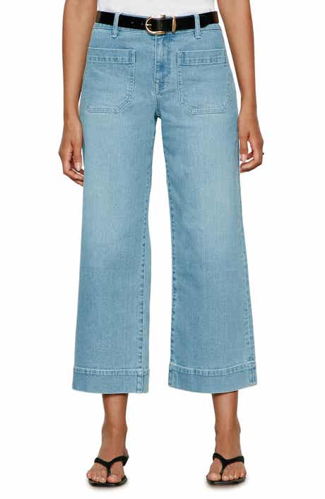 Sanctuary The Marine Patch Pocket Crop Wide Leg Jeans