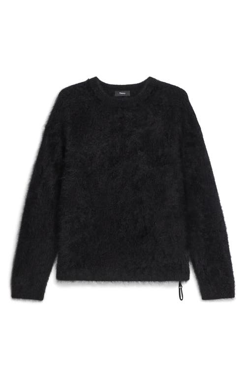 Theory Brushed Cashmere Sweater In Black