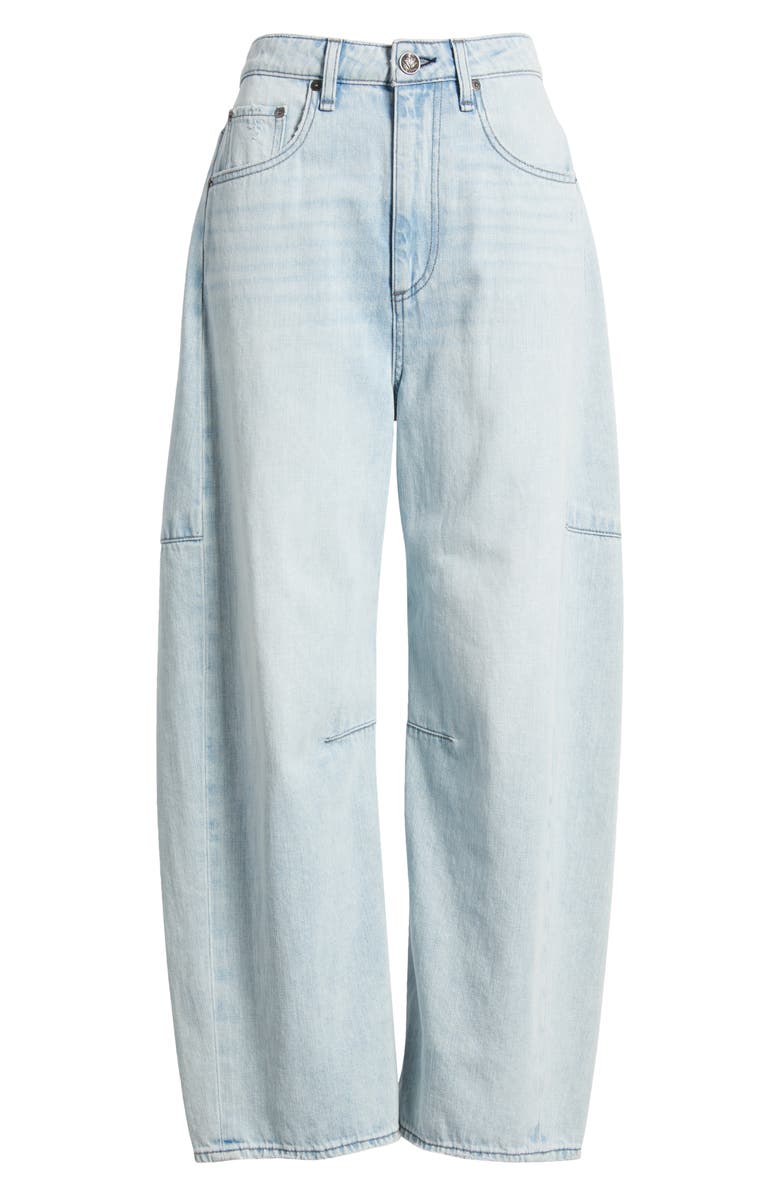 rag & bone Charlie High Waist Crop Barrel Jeans, Alternate, color, Millie