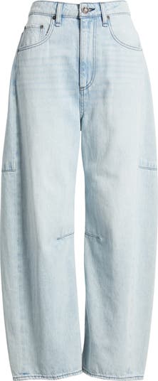◆BADBLOOD◆ Charlie Barrel Gin Light Blue w-jeans24-006 Rag & Bone Charlie High-Rise Barrel Jeans - Bergdorf Goodman