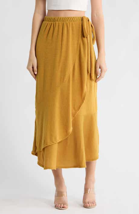 GO COUTURE Wrap Maxi Skirt