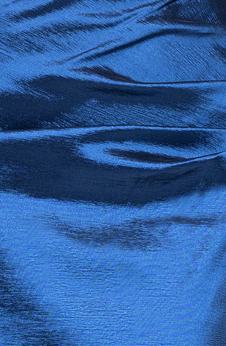 Xscape Evenings Off the Shoulder Taffeta Sheath Gown, Alternate, color, Indigo