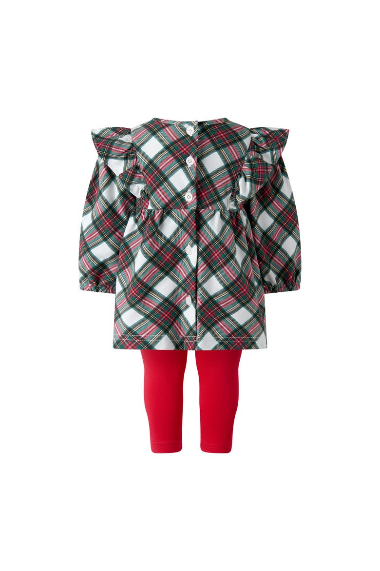 Tartan Top and Legging Set, Alternate, color, Red