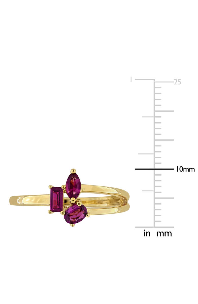 DELMAR Multiple Cut Rhodolite Cluster Ring, Alternate, color, Pink