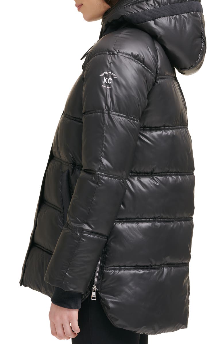 Kenneth Cole New York Cire Hooded Puffer Jacket, Alternate, color,