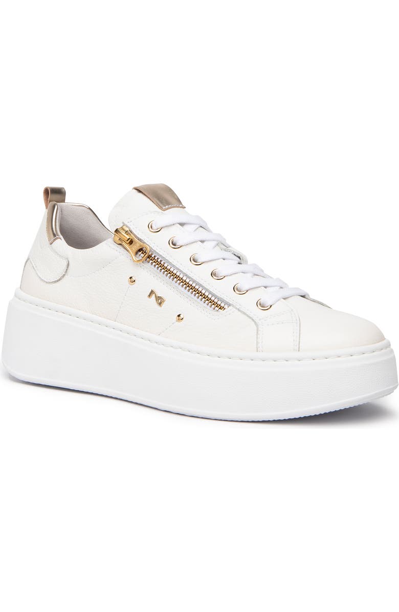 NeroGiardini Side Zip Platform Sneaker, Main, color,