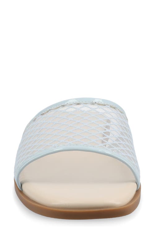 Journee Collection Breckley Flat Slide Sandal In Light Blue