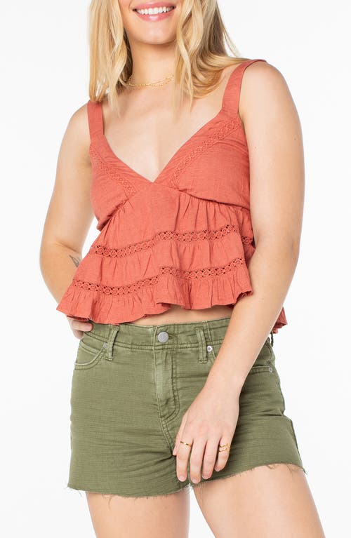 Roxy Layla Tiered Camisole In Green