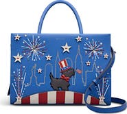 Radley Fireworks And Stripes Medium Ziptop Satchel Bag