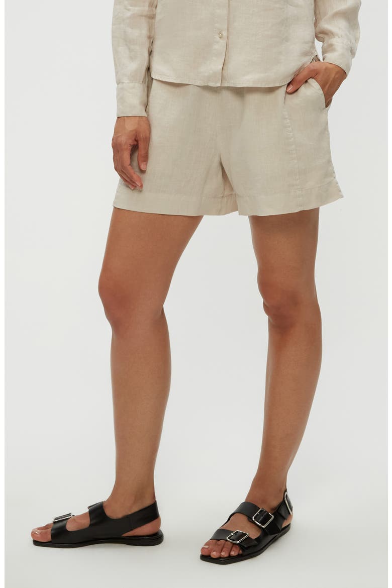Mavis Linen Shorts, Alternate, color, WINDCHIME