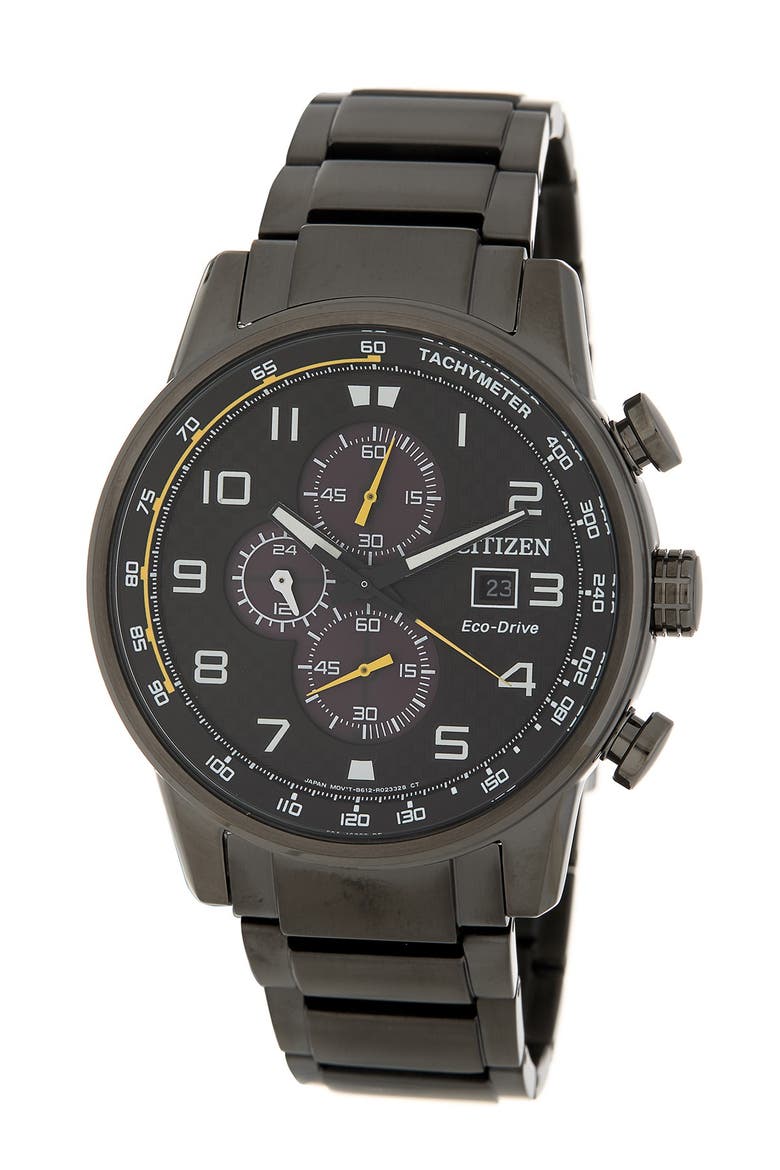 Men's Primo Chronograph Watch, 45mm , Main, color, BLACK
