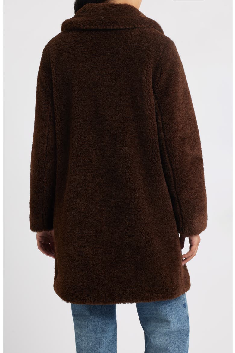 Faux Fur Toggle Coat, Alternate, color, CHOCOLATE