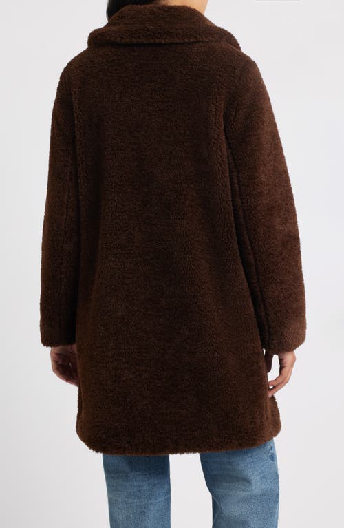 Sam Edelman Faux Fur Toggle Coat In Brown