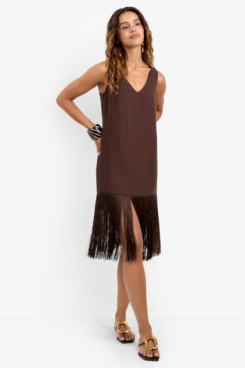 Aymani Dress, Alternate, color, Carob