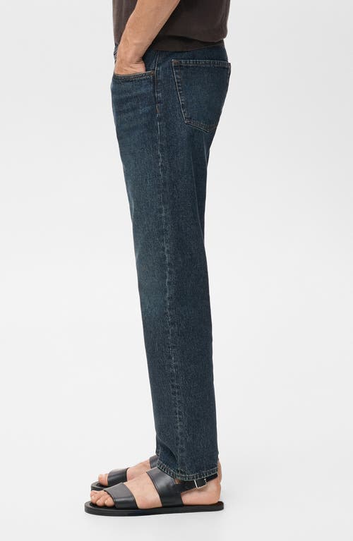 Mango Men's Moby Straight-fit Dark-wash Jeans In Blue