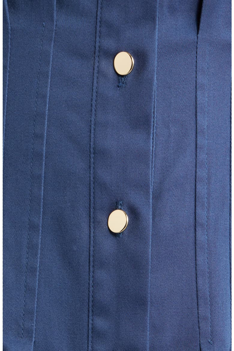 Short Sleeve Stretch Cotton Shirtdress, Alternate, color, BLUE CARBON