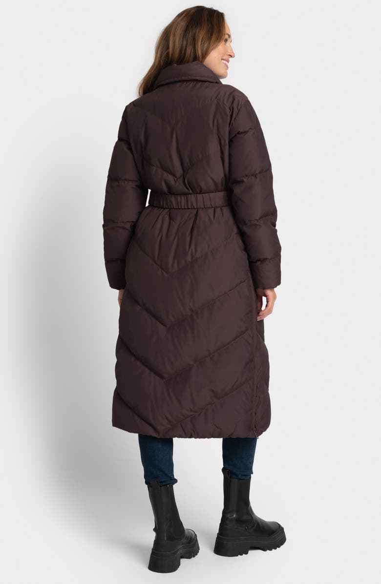 Seraphine Water Resistant Chevron Quilted Maternity Coat, Alternate, color, 