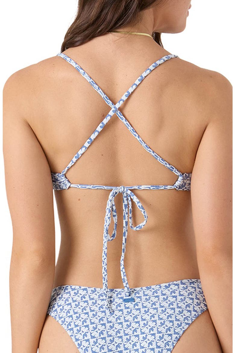 Hazy Day Adjustable Bikini Top, Alternate, color, BLUE