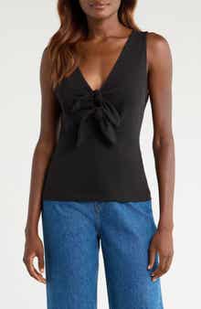 Nation LTD Terri Tie Front Cotton Tank