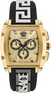 Versace Dominus Chronograph Silicone Strap Watch, 42mm