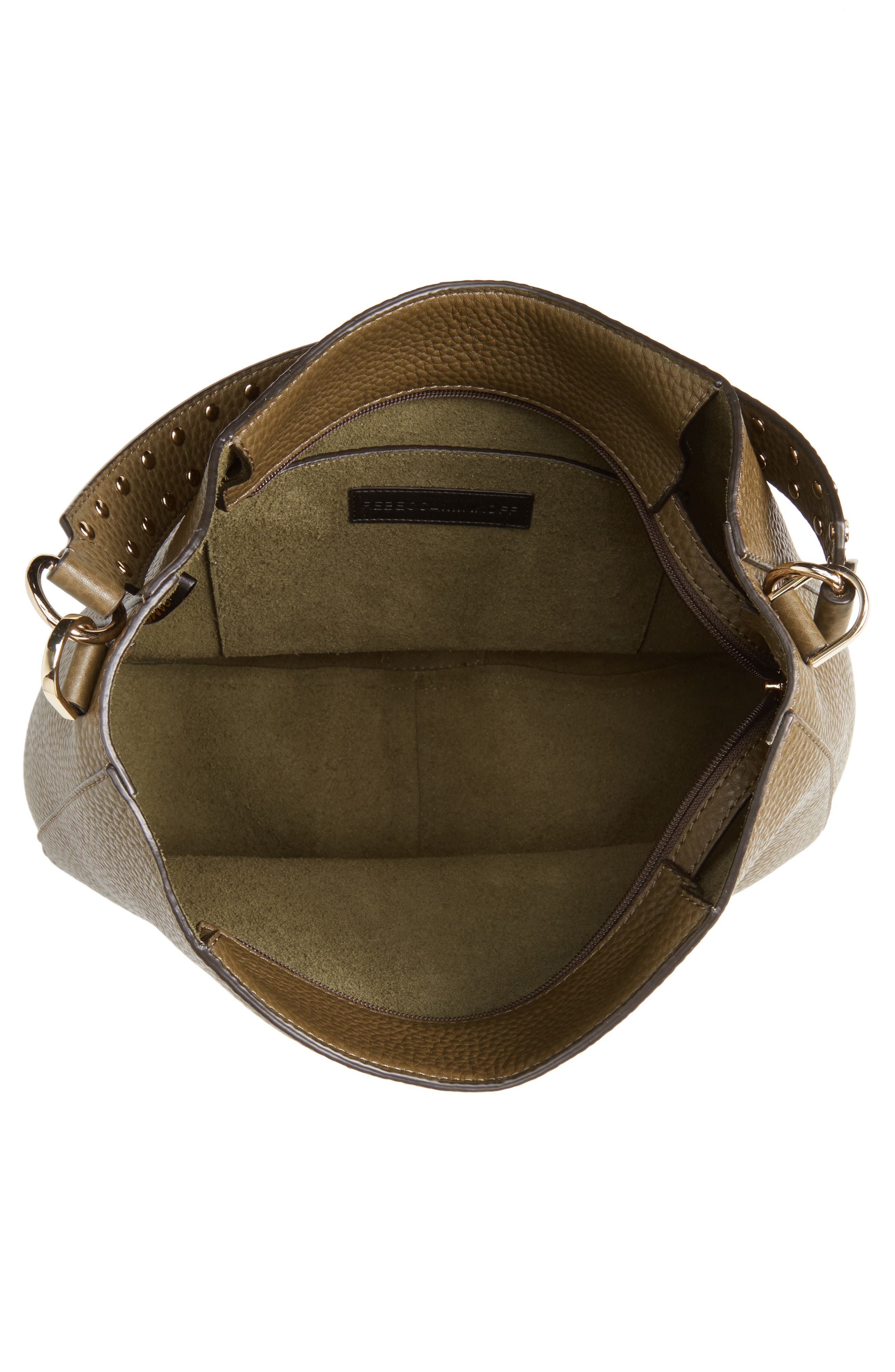 Unlined Convertible Leather Hobo (Nordstrom Exclusive), Alternate, color, MOSS/ LIGHT GOLD HARDWARE