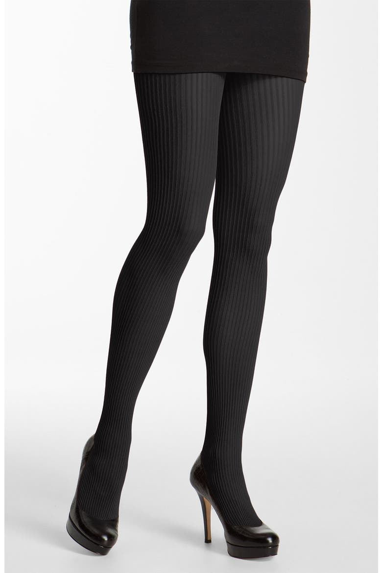 Ribbed Tights, Main, color, BLACK