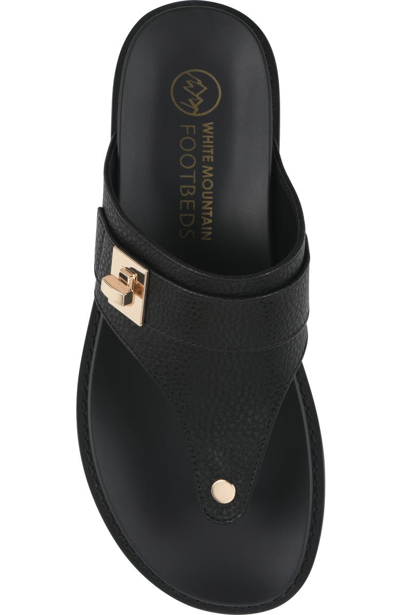 White Mountain Footwear Malabar Thong Sandal, Alternate, color, Black/ Smooth W/ Black Footbed