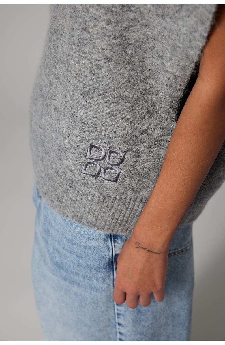 Day Frodie Mock Neck Draped Vest, Alternate, color, Grey Melange