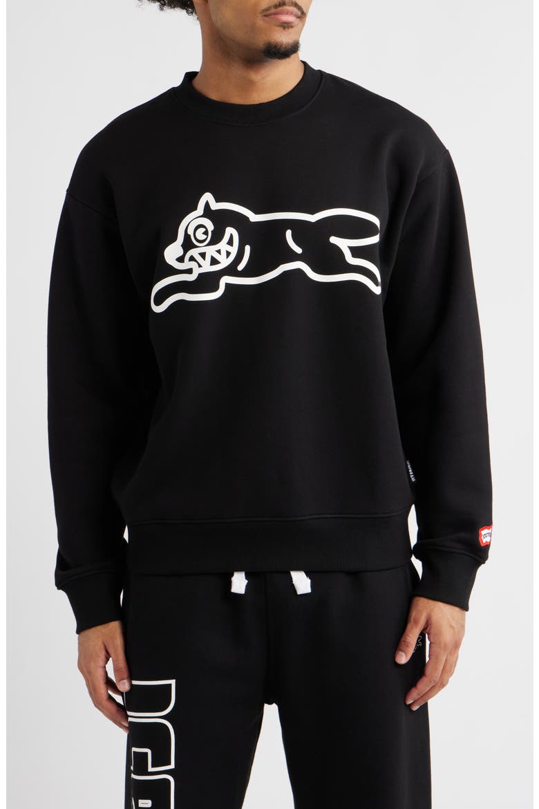 Raider Cotton French Terry Graphic Sweatshirt, Main, color, BLACK