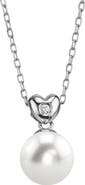The Pearl Source 14K Gold Freshwater Pearl & Diamond Lev Pendant