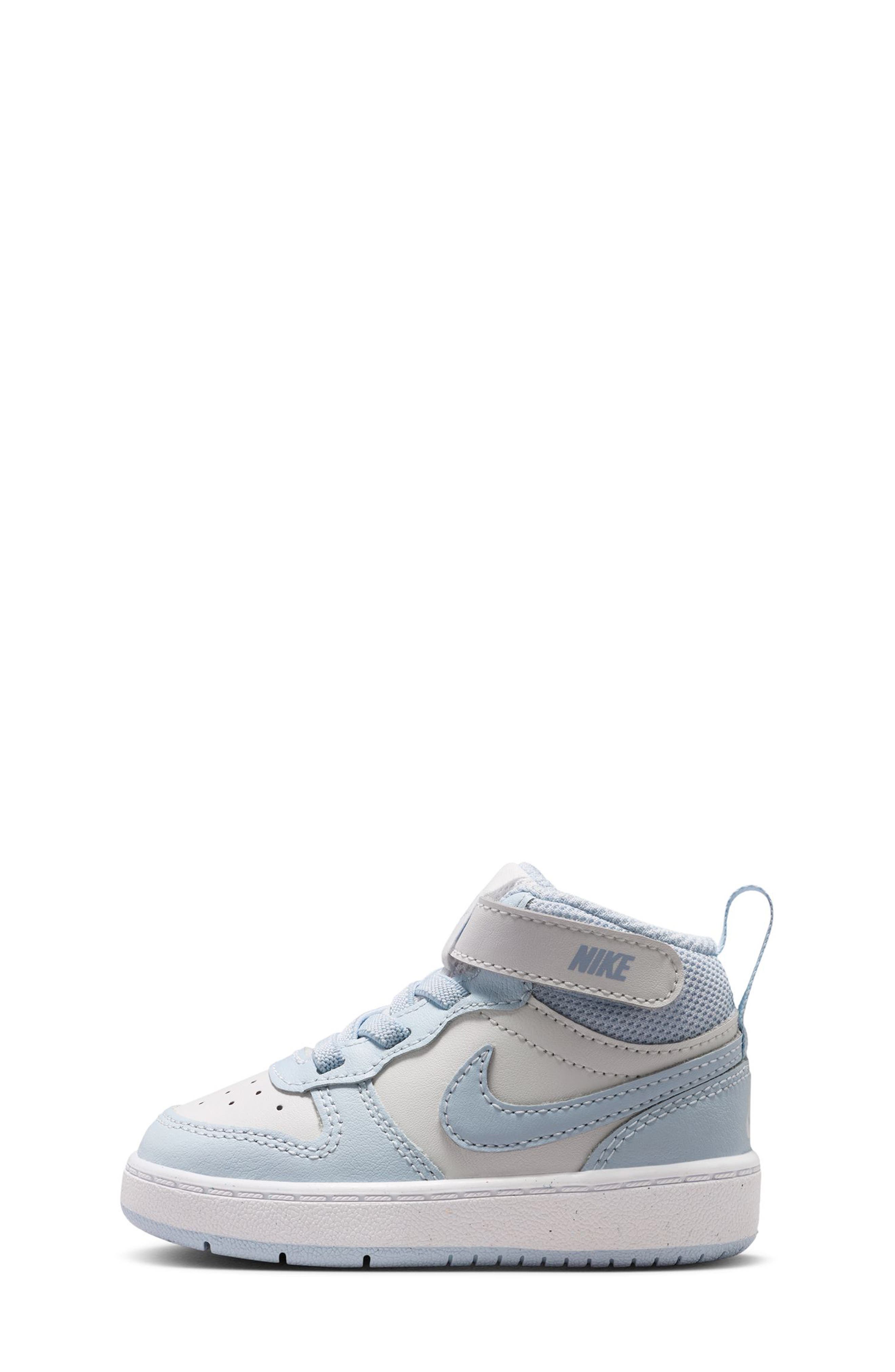 Nike Kids' Court Borough Mid 2 Sneaker, Alternate, color, Platinum/ Ghost/ White