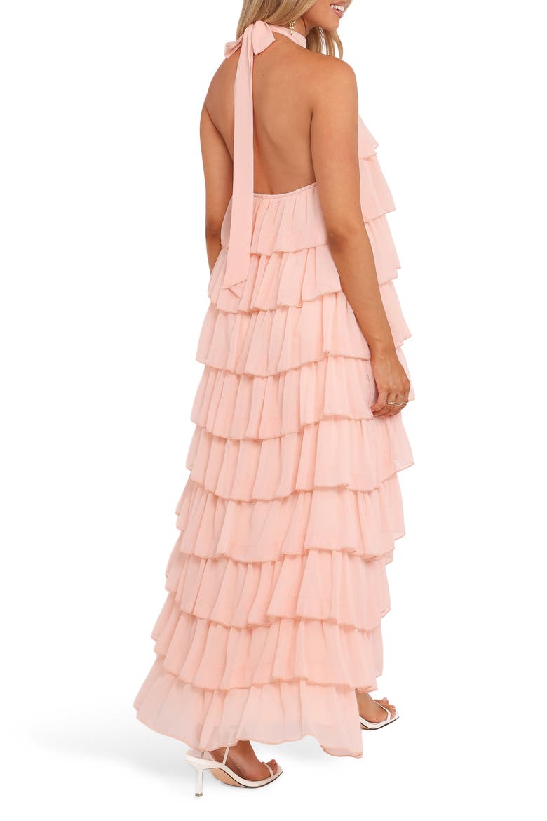 Zoella Ruffle Tiered Maxi Dress, Alternate, color, PINK