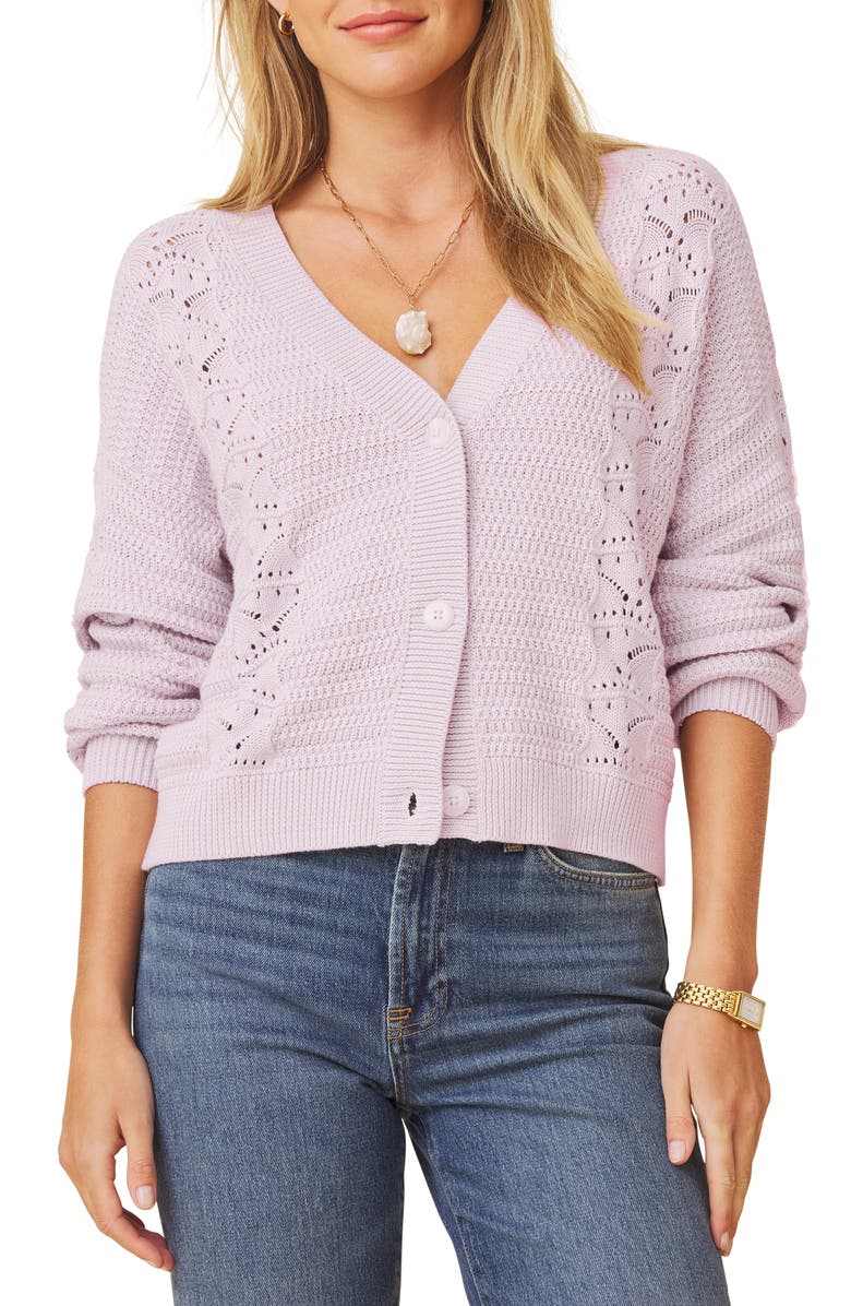Splendid Bridget Cotton Cardigan, Main, color, Orchid Purple