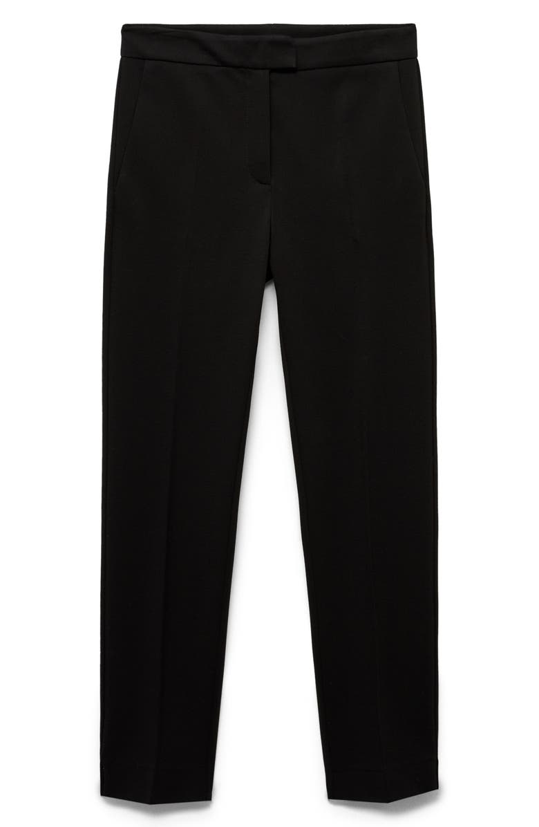MANGO Mid Rise Straight Leg Ponte Pants, Alternate, color,