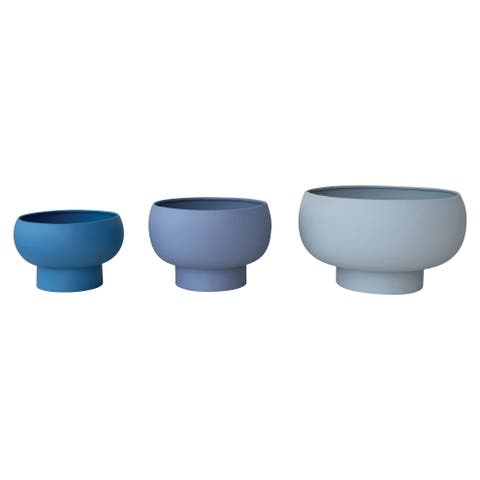 3-Piece Round Footed Planters