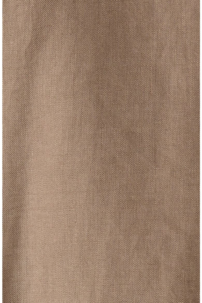 Stand Collar Linen Jacket, Alternate, color, WALNUT