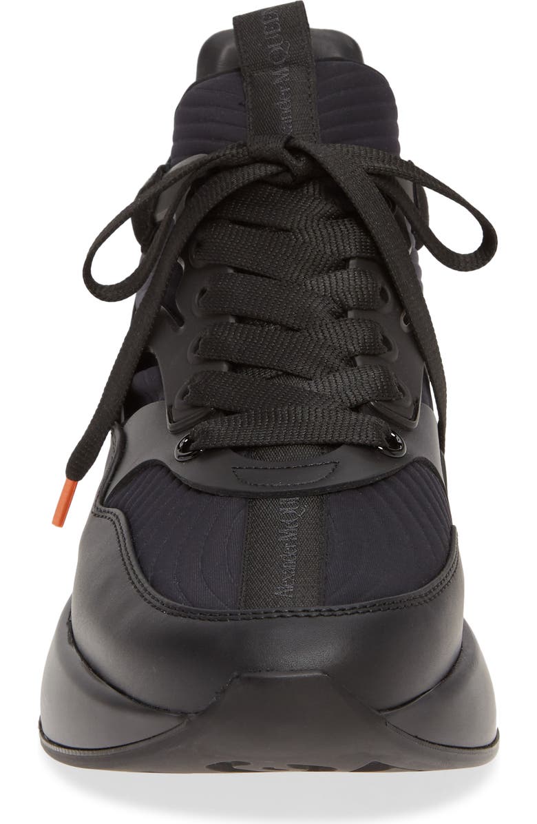 McQueen Alexander McQueen Runner Sneaker, Alternate, color, Black/ Black/ Silver