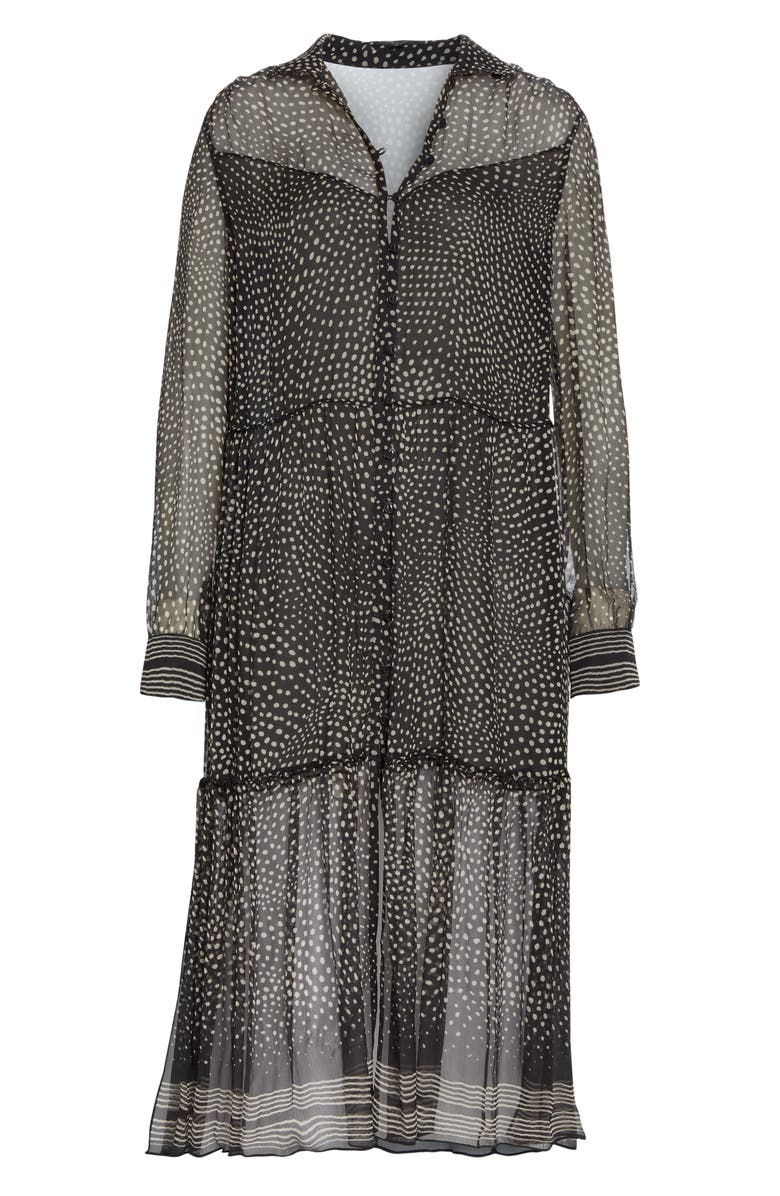 rag & bone Libby Polka Dot Silk Midi Dress, Alternate, color,