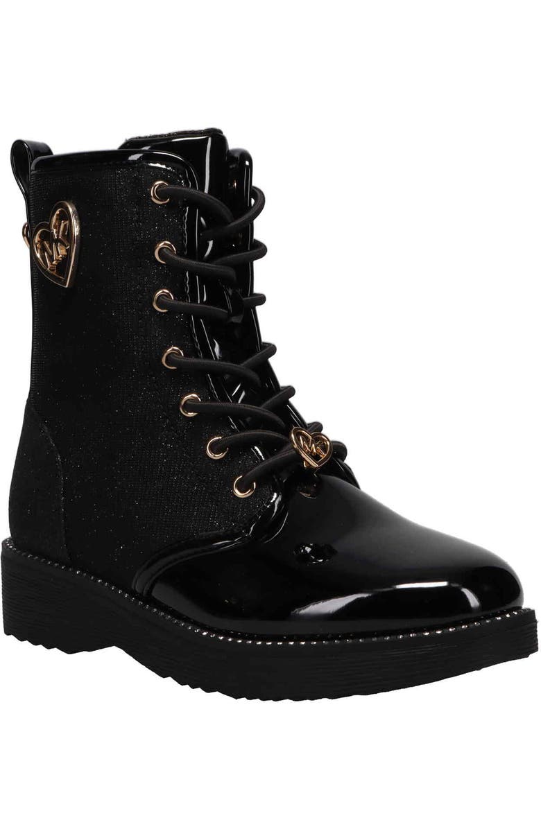 MICHAEL Michael Kors Haskellheart Faux Patent Leather Boot, Main, color,