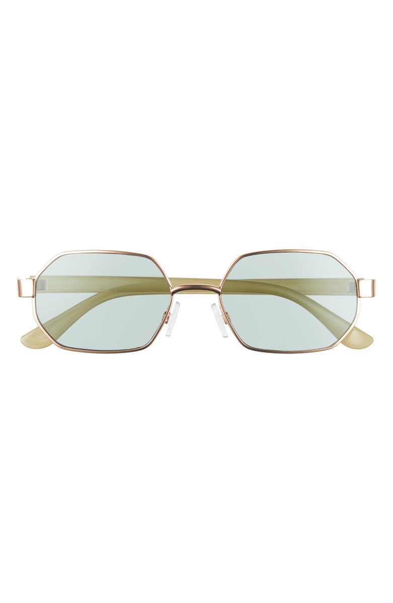 BP. Tinted Rectangular Wire Sunglasses, Main, color,