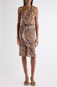 Isabel Marant Charlota Cotton Voile One-Shoulder Dress