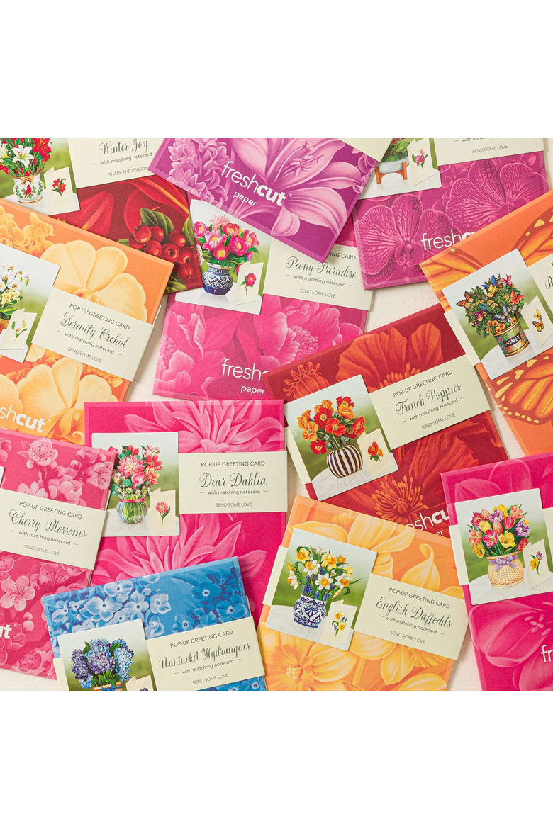 A Year of Flowers Pop-Up Greeting Cards by FreshCut Paper LLC, Main, color, Multi
