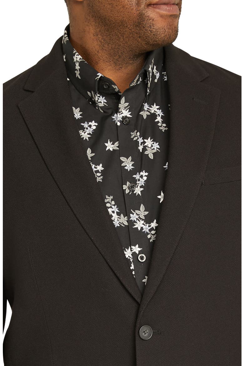 Rafferty Solid Textured Stretch Sport Coat, Alternate, color, BLACK