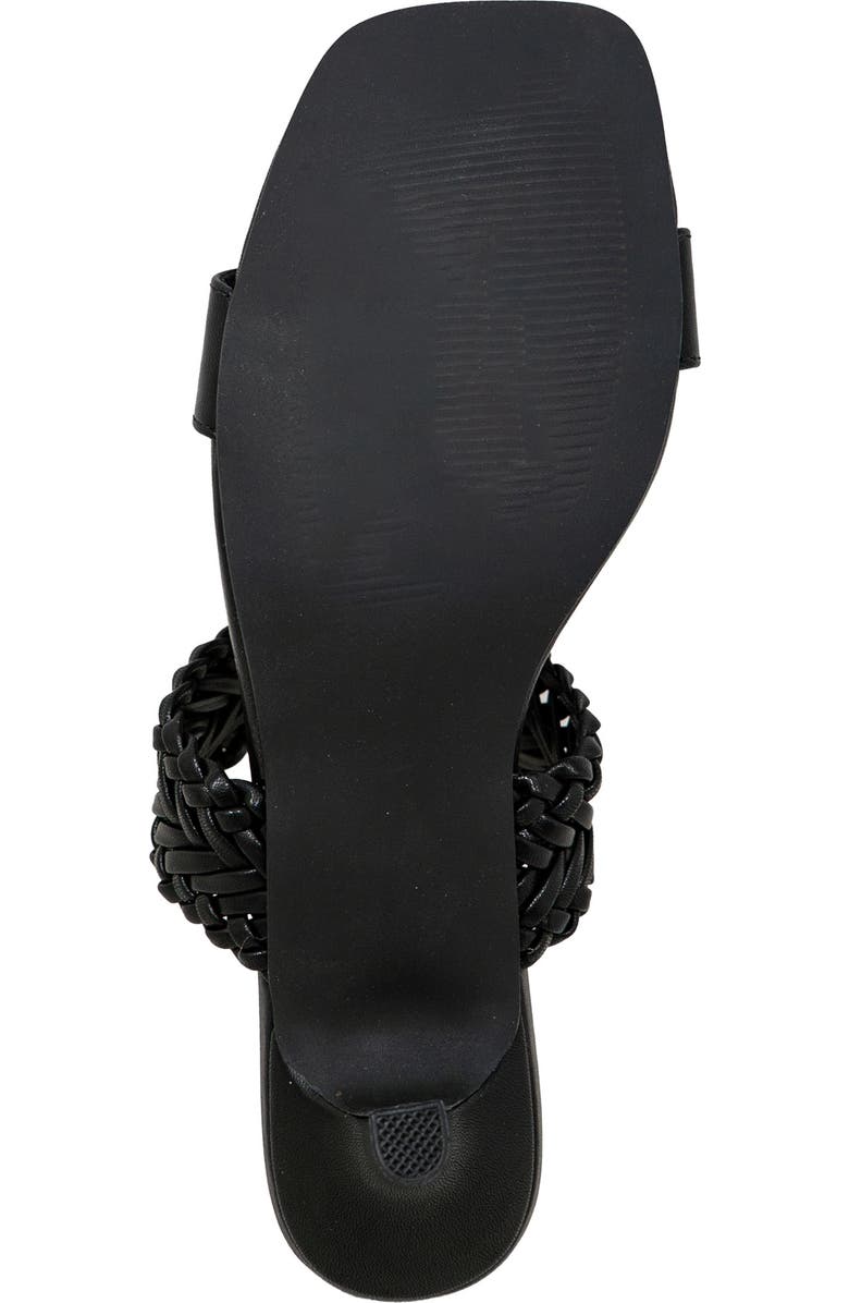 CHASE AND CHLOE Woven Double Strap Kitten Heel Sandal, Alternate, color, Black