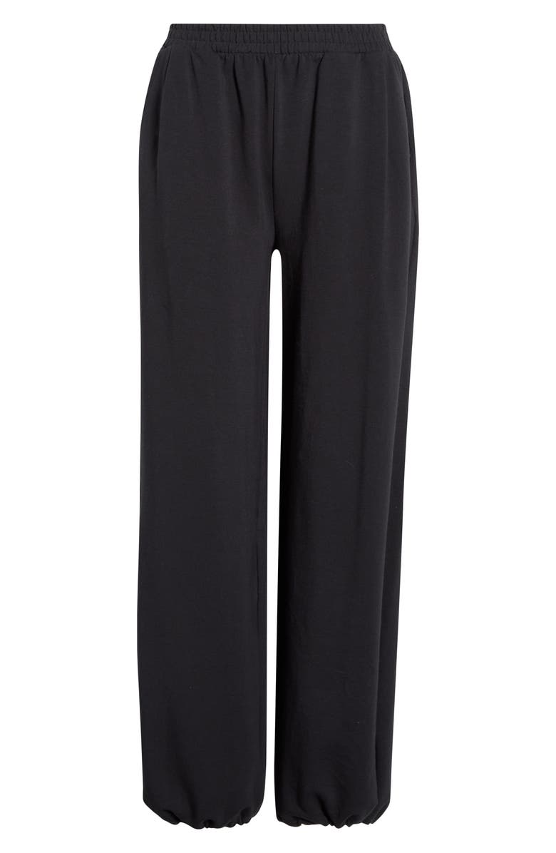 Zella Cinch Cord Hem Sweatpants, Alternate, color, Black
