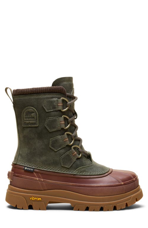 Sorel X Barbour Caribou Horizon Gore-tex® Weatherproof Boot In Green