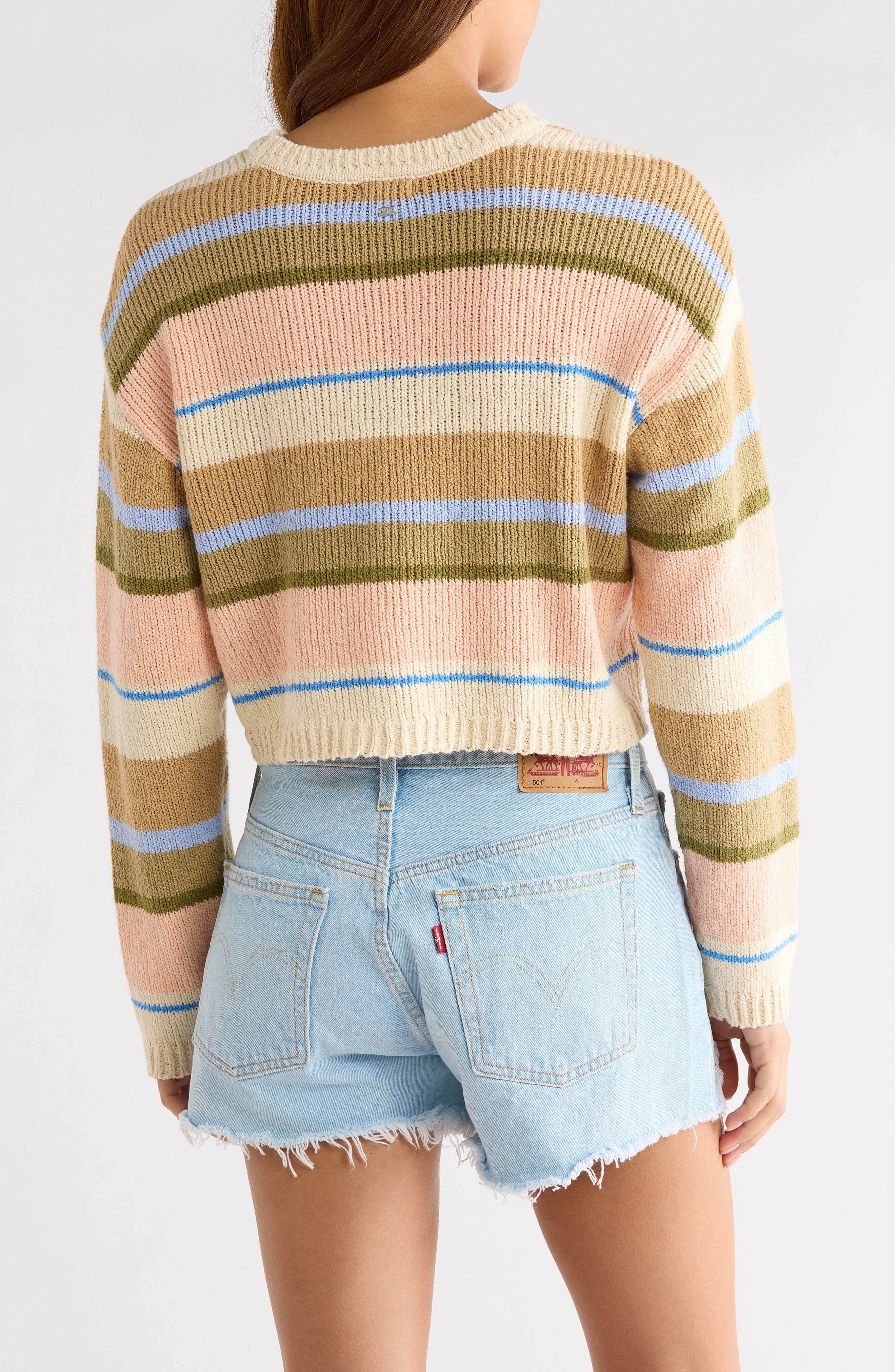 Stripe Cotton Blend Sweater - image 2