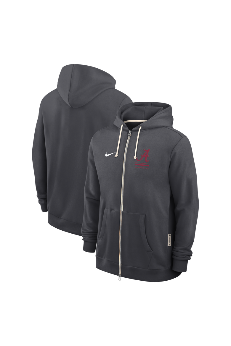 Men's Nike  Anthracite Alabama Crimson Tide 2026 Sideline Standard Issue Dri-FIT Full-Zip Hoodie, Main, color, Anthracite