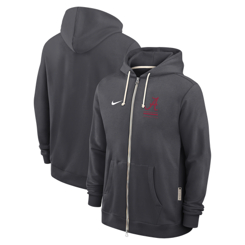 Men's Nike  Anthracite Alabama Crimson Tide 2026 Sideline Standard Issue Dri-FIT Full-Zip Hoodie