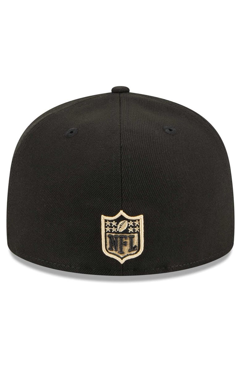New Era Men's New Era Black New Orleans Saints Main Patch 59FIFTY Fitted Hat, Alternate, color, Black